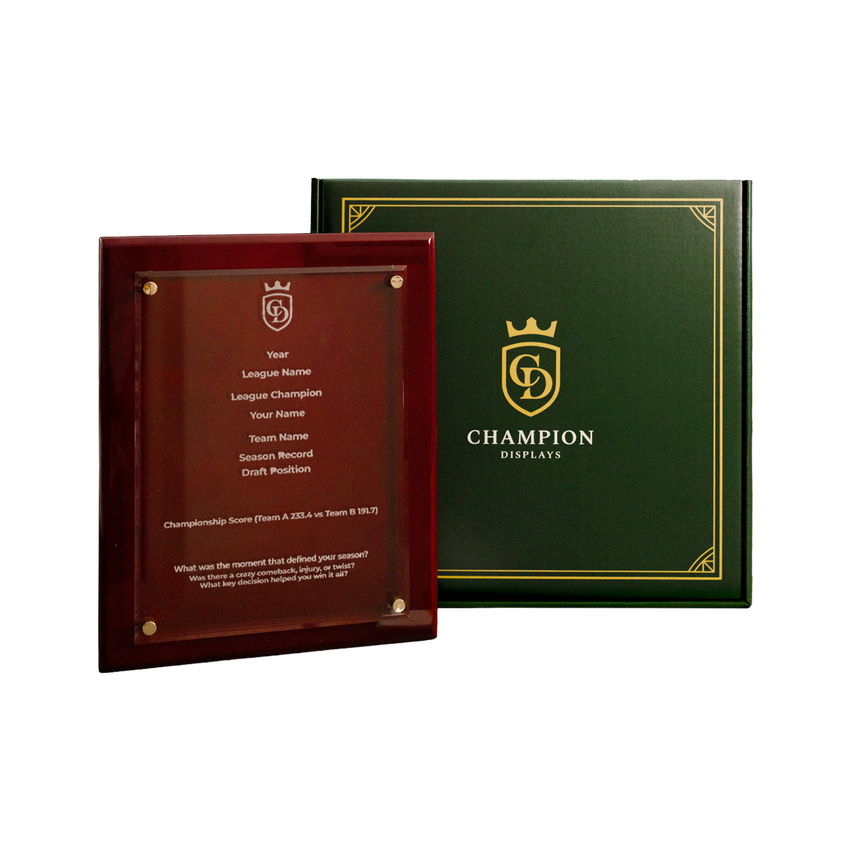 Fantasy Football Champion Plaque | Custom Engraved Acrylic