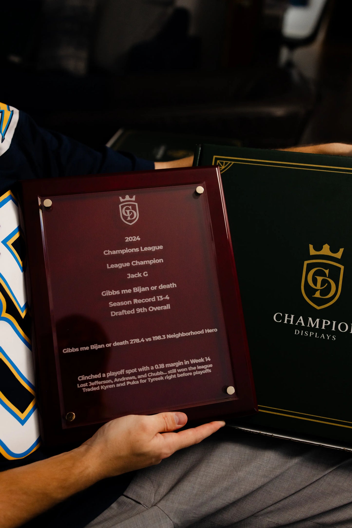 Fantasy Football Champion Plaque | Custom Engraved Acrylic