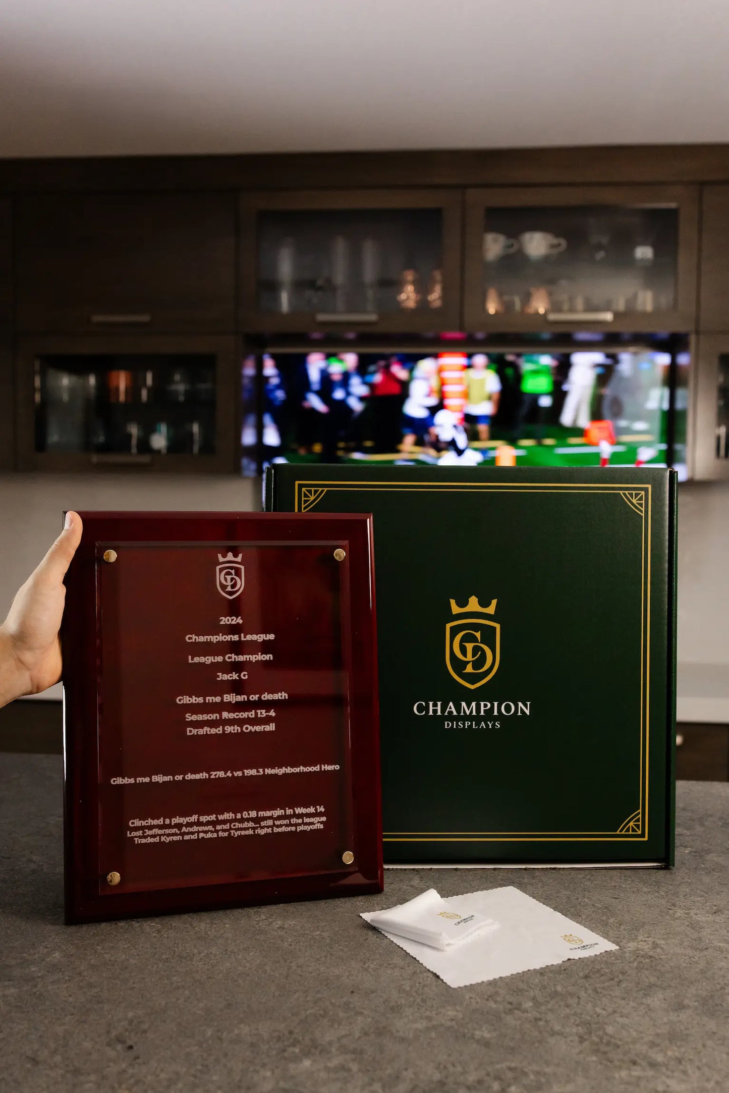 Fantasy Football Champion Plaque | Custom Engraved Acrylic