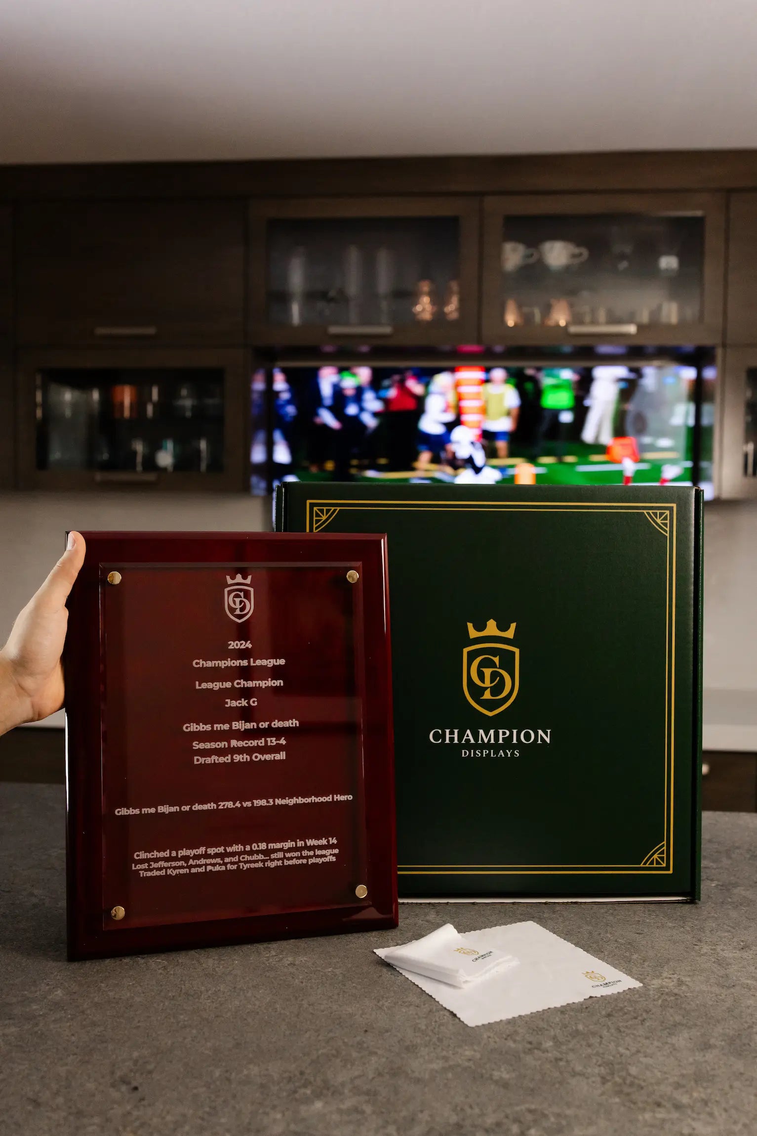 Fantasy Football Champion Plaque | Custom Engraved Acrylic
